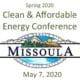 Clean & Affordable Energy Conference – May 7, 2020, Missoula, MT